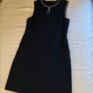 Elegant Navy Blue Sleeveless Dress